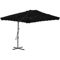 vidaXL Parasol avec mât en acier 250x250x230 cm noir