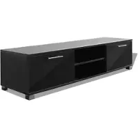 vidaXL Armoire TV noir brillant 120x40,5x35 cm