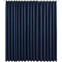 vidaXL Rideau occultant avec crochets Bleu 290x245 cm