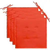 vidaXL Coussins de chaise jardin lot de 4 rouge 40x40x4cm tissu oxford