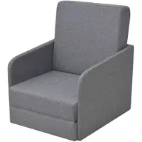 vidaXL Fauteuil-lit Extensible Tissu Gris clair