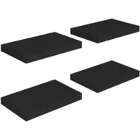 vidaXL Étagères murales flottantes 4 pcs noir 40x23x3,8 cm MDF