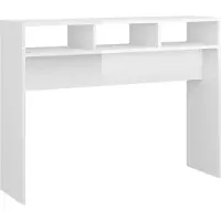 vidaXL Table console blanc brillant 105x30x80 cm bois d'ingénierie