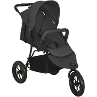 vidaXL Poussette pour bébé Anthracite Acier
