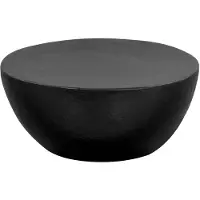 vidaXL Table basse en aluminium martelé 70 x 30 cm noir