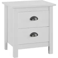 vidaXL Table de chevet Hill Blanc 46x35x49,5 cm Bois de pin solide