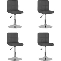 vidaXL Chaise de salle à manger 4 pcs. Pivotant Tissu gris foncé
