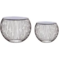 vidaXL Table basse 2 pcs. Golden