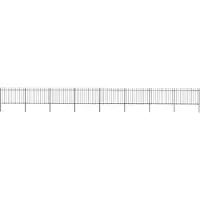 vidaXL Clôture de jardin avec lances 13,6x1,2 m acier noir