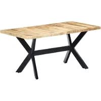 vidaXL Table de salle à manger 160x80x75 cm Bois de manguier rugueux