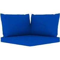 vidaXL Coussins de palette lot de 3 bleu tissu oxford