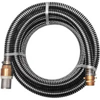 vidaXL Tuyau d'aspiration avec raccords en laiton 7 m 25 mm noir