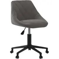 vidaXL Chaise de bureau pivotante gris foncé velours