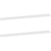 vidaXL Étagères murales 2 pcs Blanc brillant 115x9x3 cm