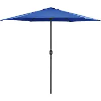 vidaXL Parasol avec mât en aluminium 270x246 cm bleu azur