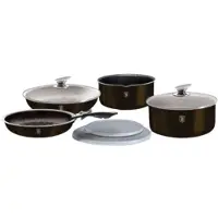 Berlinger Haus Set de Casseroles BH-7041 9 Pièces Édition Noir Brillant