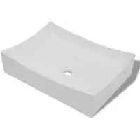 vidaXL CERAMIC WASHBAIN SCALE -HAPED High Gloss (blanc)