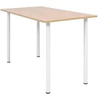 Super Merchant Table à manger 120x60x73 cm Chêne et blanc