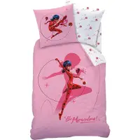 Miraculous Parure De Lit Imprimée 100% Coton, Miraculous Ladybug Shadow Rose