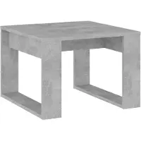 vidaXL Table d'appoint gris béton 50x50x35 cm Bois composite
