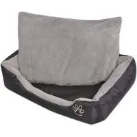 vidaXL Lit pour chien avec coussin rembourré taille XL Noir