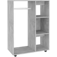 vidaXL Armoire gris béton 80x40x110 cm Bois composite