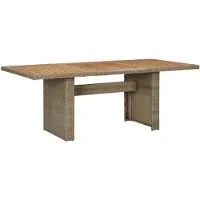 vidaXL Table de jardin à manger brune 200x100x74 cm Poly rotin