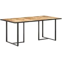vidaXL Table de salle à manger 180 cm Bois de manguier rugueux