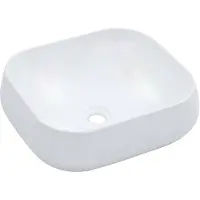 vidaXL Lavabo 44,5 x 39,5 x 14,5 cm Céramique blanche