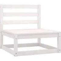 vidaXL Canapé central de jardin blanc pin massif