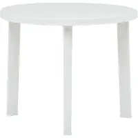 vidaXL Table de jardin blanche 89 cm plastique