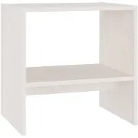 vidaXL Table de chevet Blanc 40x30,5x40 cm Bois de pin massif