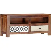 vidaXL Armoire TV 90x30x40 cm en bois massif d'acacia