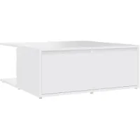 vidaXL Table basse blanche 80x80x31 cm Bois composite