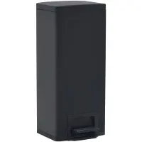vidaXL Pedal Biner mit Anti-Fingerabdruck 30 l Edelstahl schwarz