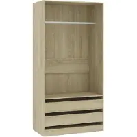 vidaXL Garde-robe Chêne sonoma 100x50x200 cm Bois d'ingénierie