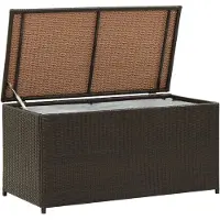 vidaXL Boîte de jardin Poly Rattan 100x50x50 cm Marron