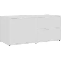 vidaXL Armoire TV Blanc 80x34x36 cm Bois composite
