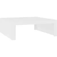 vidaXL Table basse blanche 100x100x35 cm bois composite