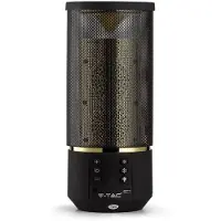 V-TAC Przenośny Głośnik Bluetooth Diody LED 6 ustawień światła TWS 1200mAh VT-6211, Enceinte Bluetooth, Noir