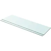 vidaXL Panneaux d'étagère 2 pcs Verre Transparent 100 x 30 cm