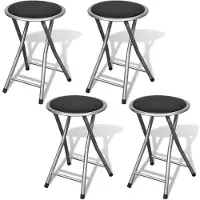vidaXL Tabourets de pliables lot de 4 similicuir