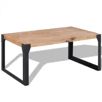 vidaXL Table basse en bois massif d'acacia 100x60x45 cm