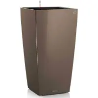 Lechuza Jardinière Cubico 40 ALL-IN-ONE Taupe haute brillance 18215