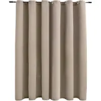 vidaXL Rideau occultant avec anneaux en métal Beige 290x245 cm