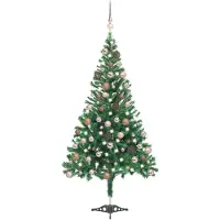 vidaXL Arbre de Noël artificiel éclairage boules 180cm 564 branches