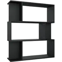 vidaXL Bibliothèque/Cloison Noir 80x24x96 cm cm Bois d'ingénierie
