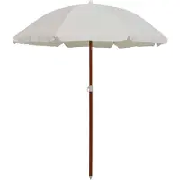 vidaXL Parasol avec mât en acier 180 cm Sable