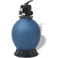 vidaXL Filtre à sable de piscine avec vanne 6 voies Cuve de filtration bleue 460 mm
