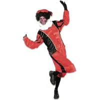 Haza Costume de Piet pour adultes, rouge/noir, taille XL